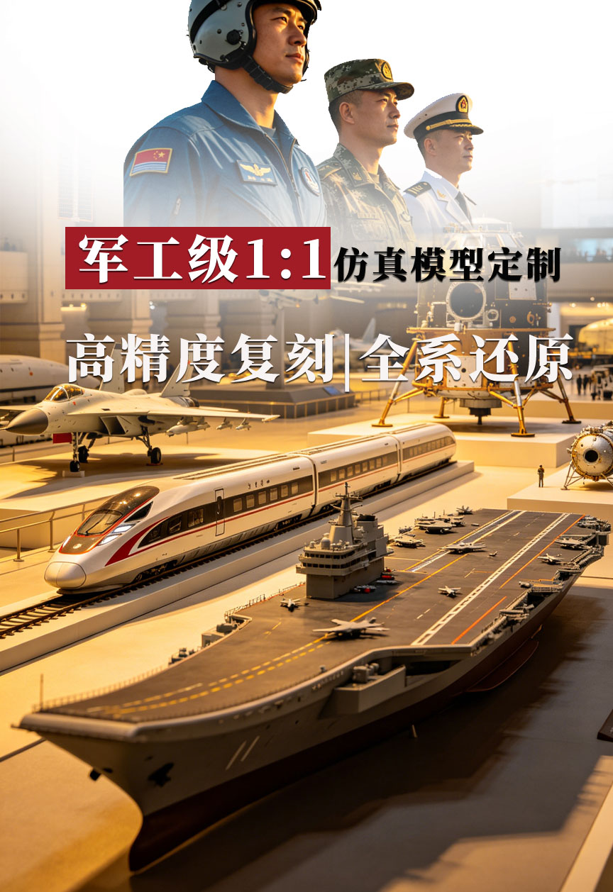 1:1 真机还原｜高铁 / 战机 / 火箭 / 航母 / 返回舱全品类定制